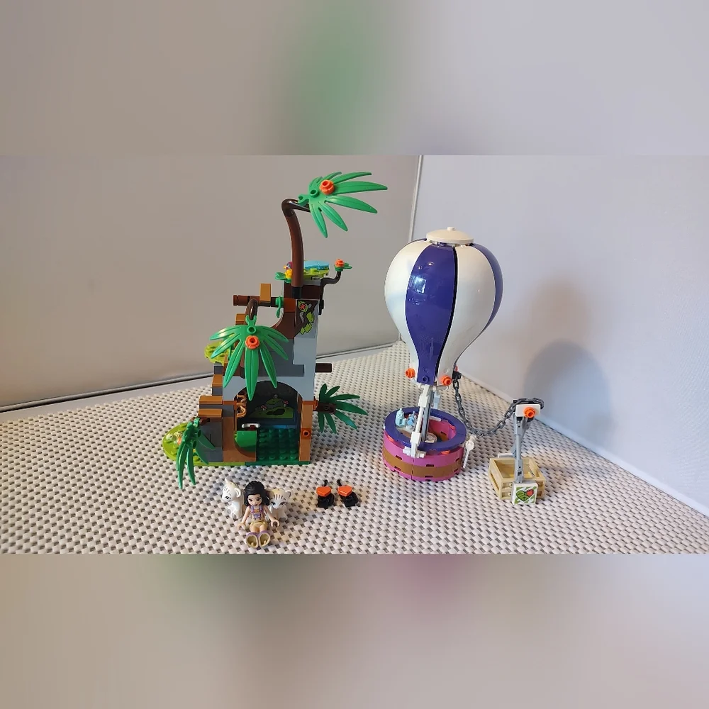 Lego Friends 41423 Tiger Hot Air Balloon Jungle Rescue Building Toy Set
